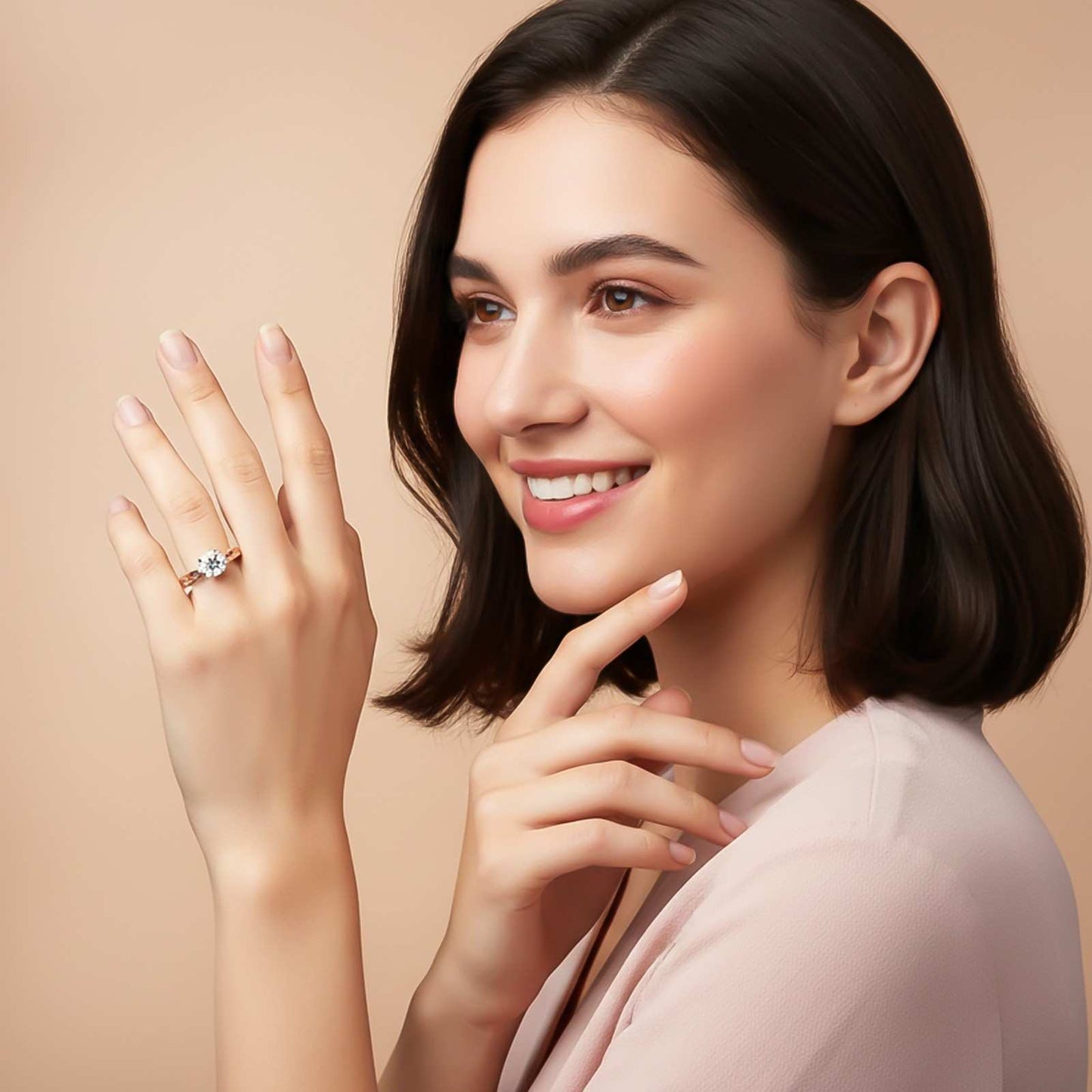 Rose Gold Solitaire Engagement Ring