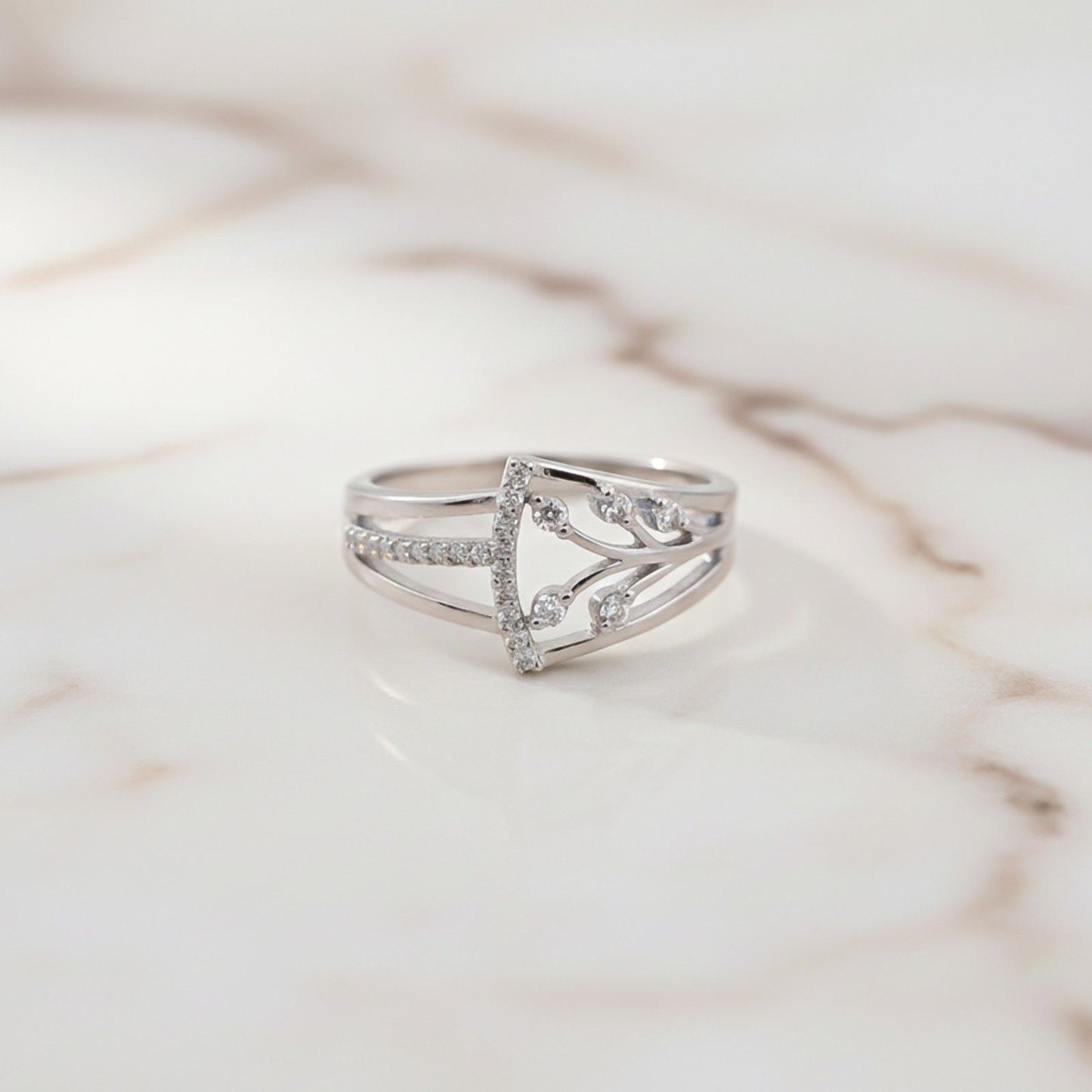 Silver Nature Tree Ring