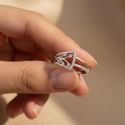 Silver Nature Tree Ring
