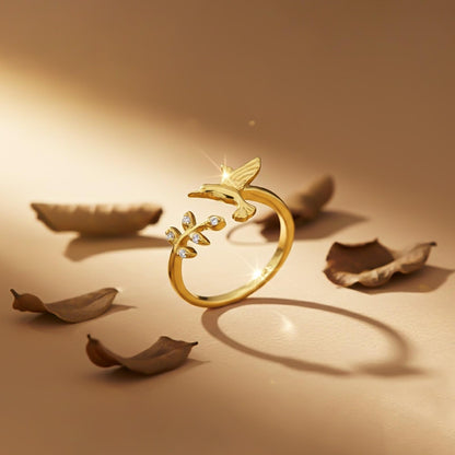 Golden Bird Ring For Women
