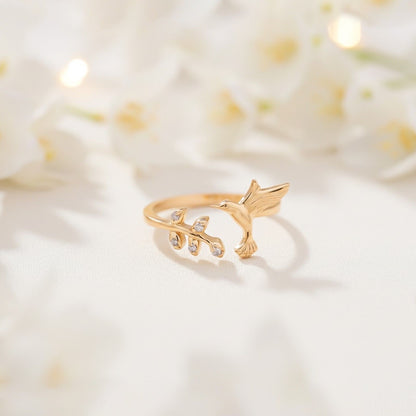 Golden Bird Ring For Women