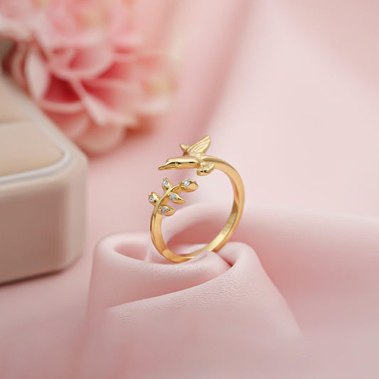 Golden Bird Ring For Women