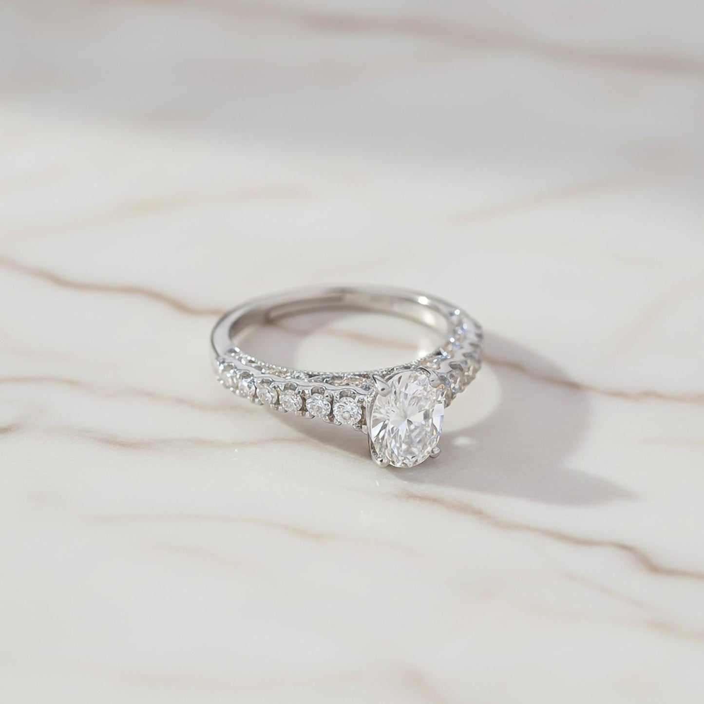 Silver Solitaire Grace Ring