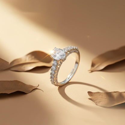 Silver Solitaire Grace Ring