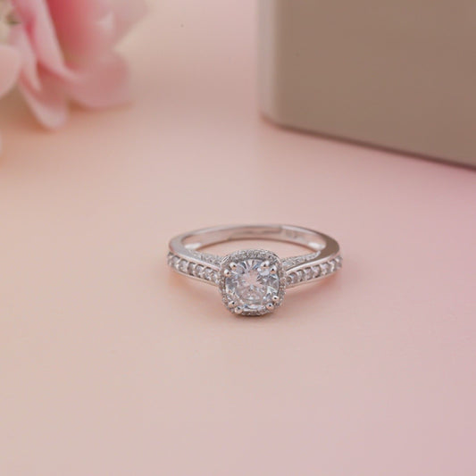 Silver Round Classic Ring