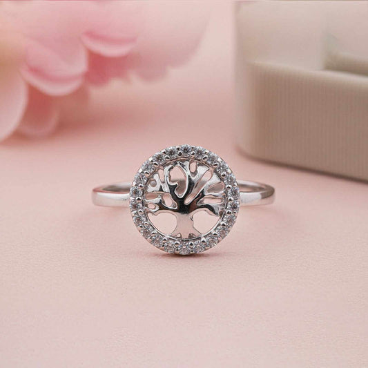 Silver Adam's Tree Of Life Ring