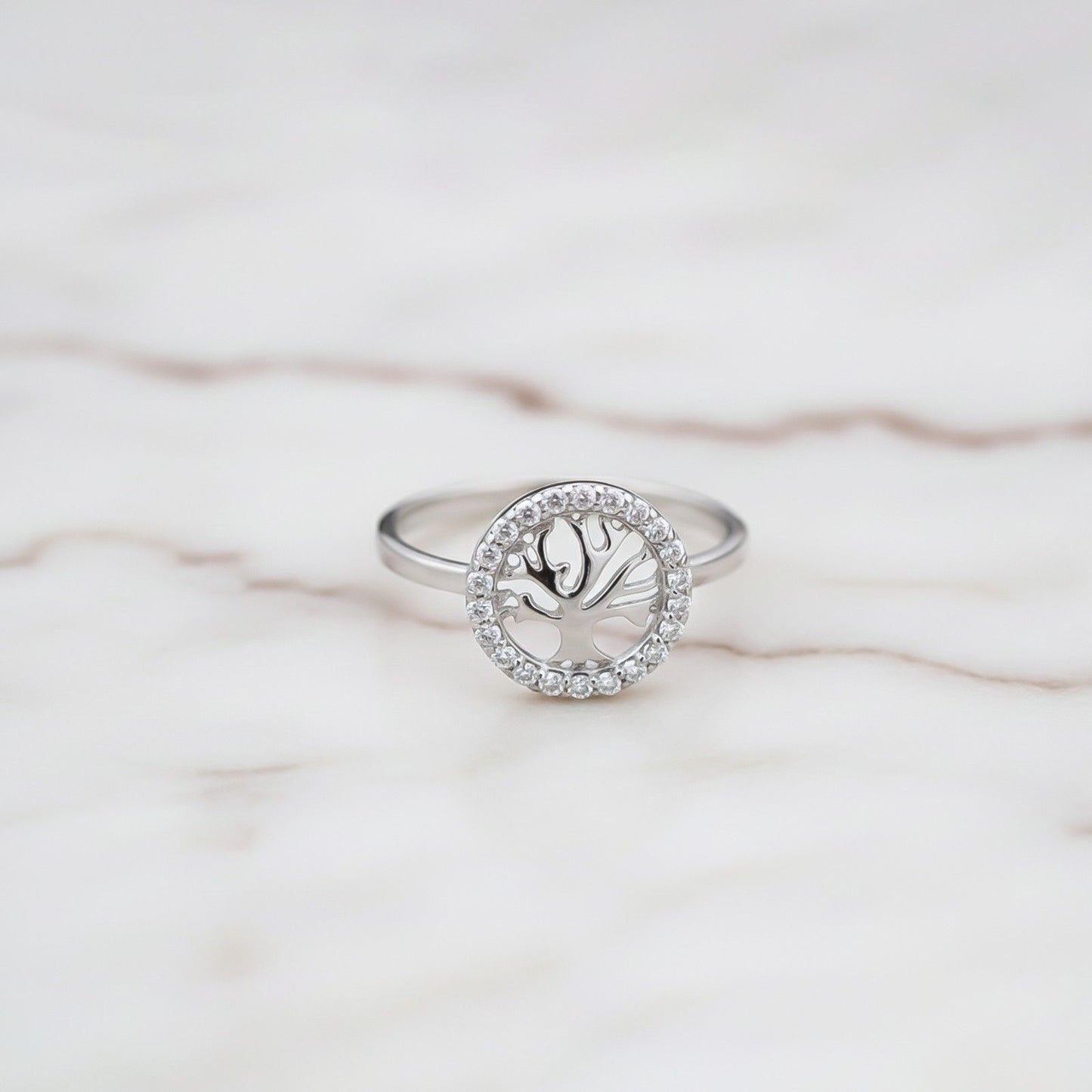 Silver Adam's Tree Of Life Ring