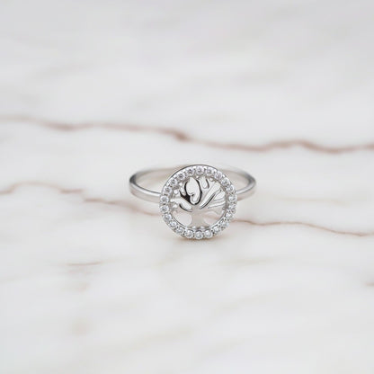 Silver Adam's Tree Of Life Ring