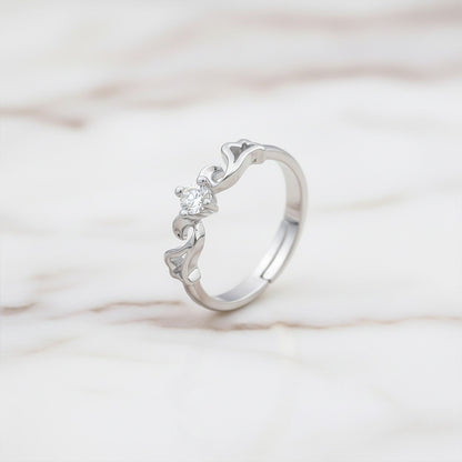 Silver Beachy Wave Ring