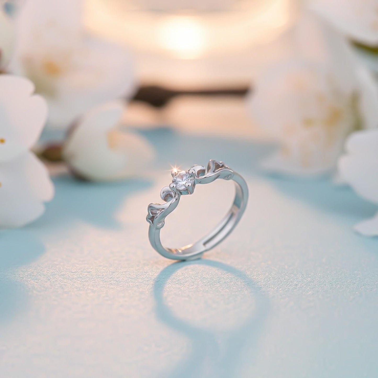 Silver Beachy Wave Ring