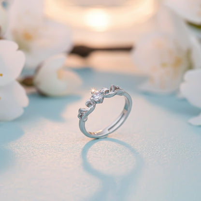 Silver Beachy Wave Ring