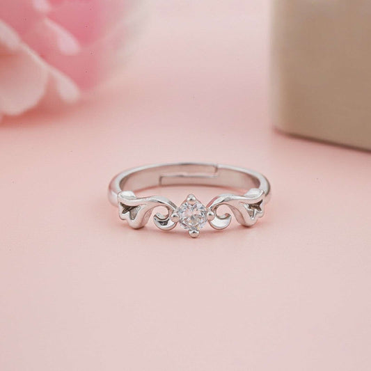 Silver Beachy Wave Ring