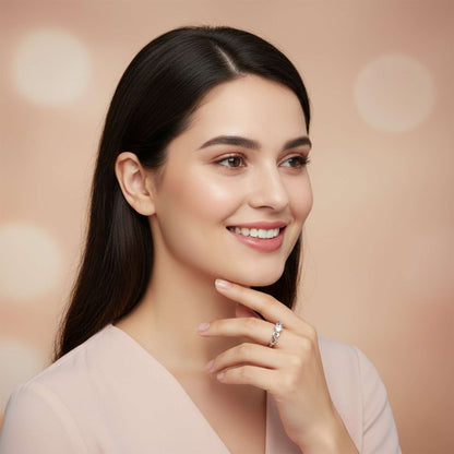 Silver Beachy Wave Ring