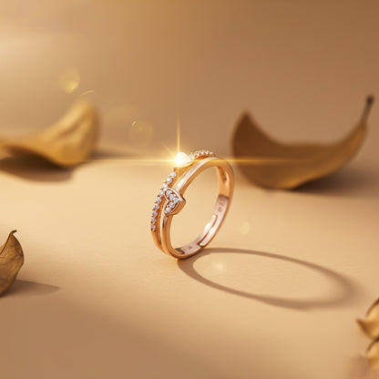 Rose Gold Aura Of Love Band Ring