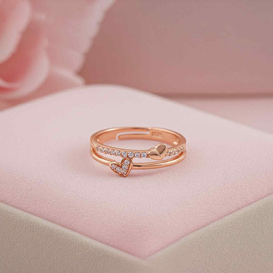 Rose Gold Aura Of Love Band Ring