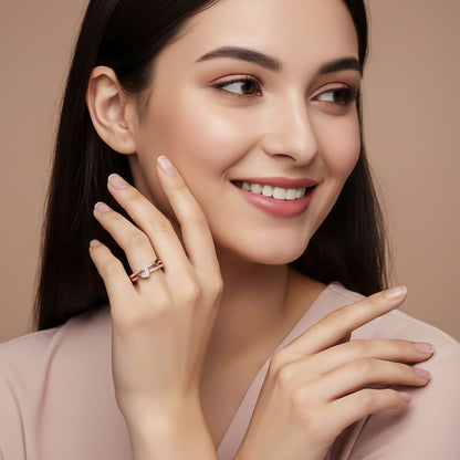 Rose Gold Aura Of Love Band Ring