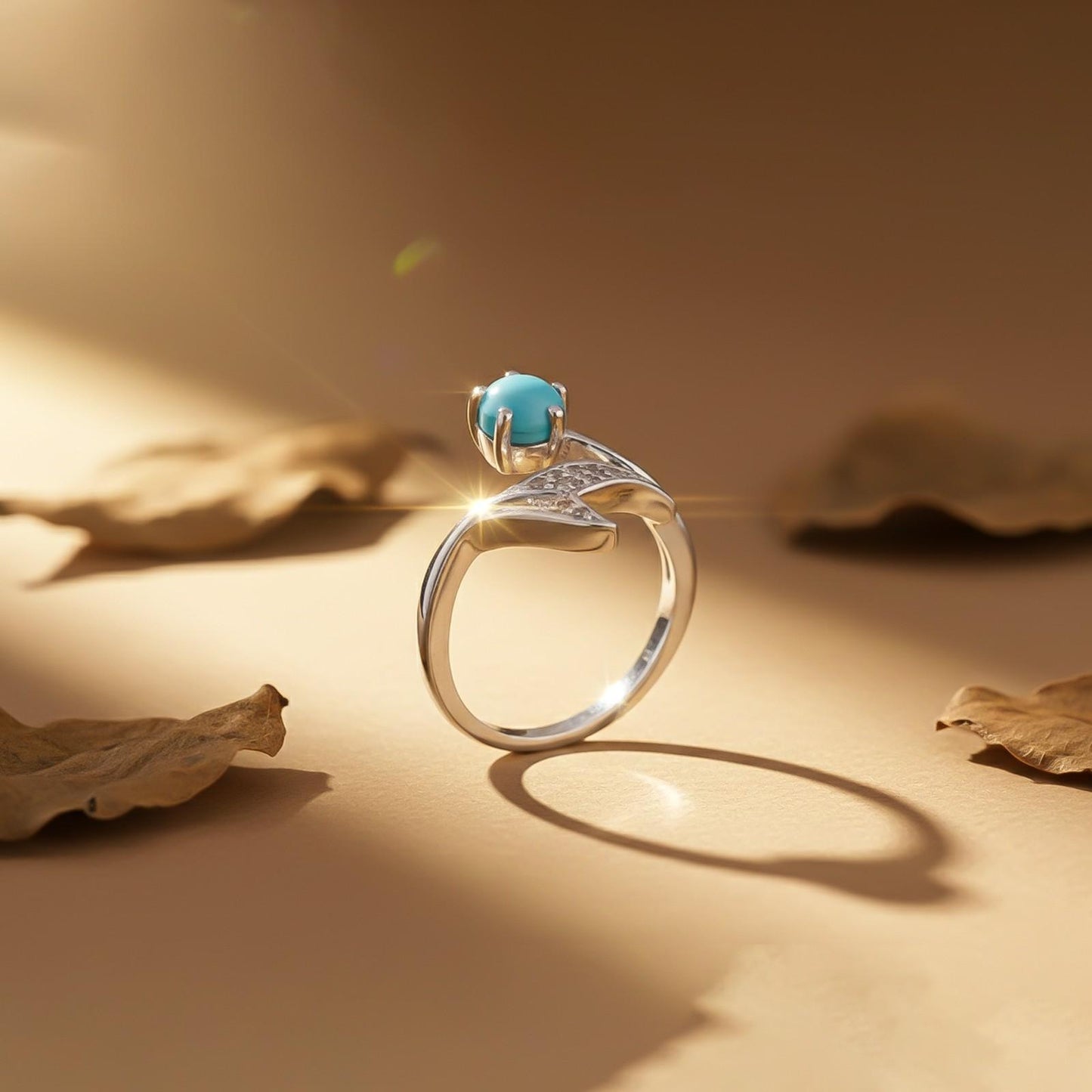 Silver Opal Mermaid Ring