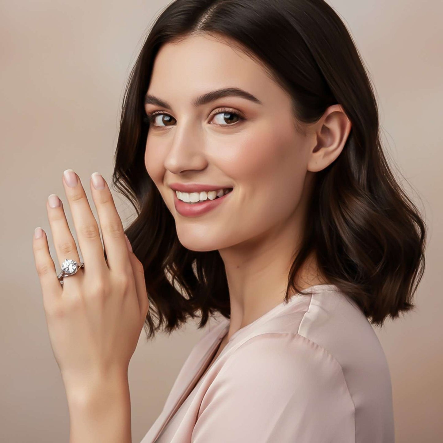 Silver Minimal Solitaire Ring