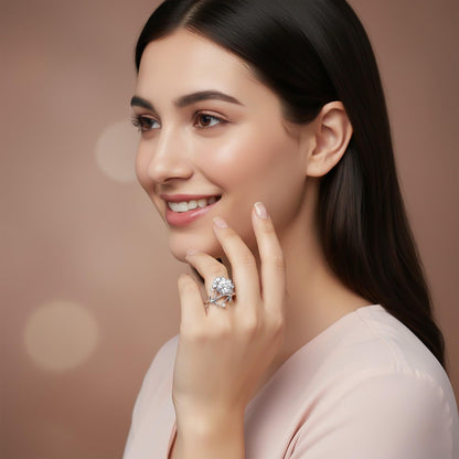 Silver Cocktail Statement Ring