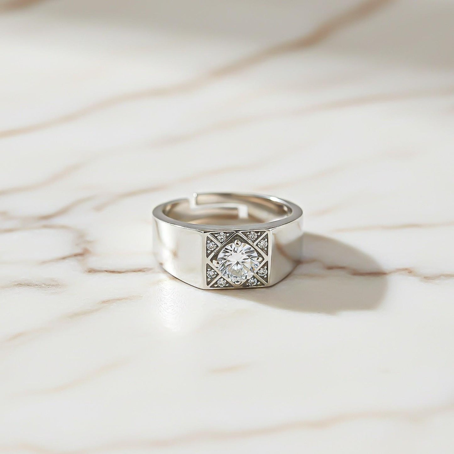 Silver Vintage Ring Band For Him