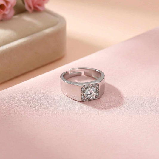 Silver Vintage Ring Band For Him