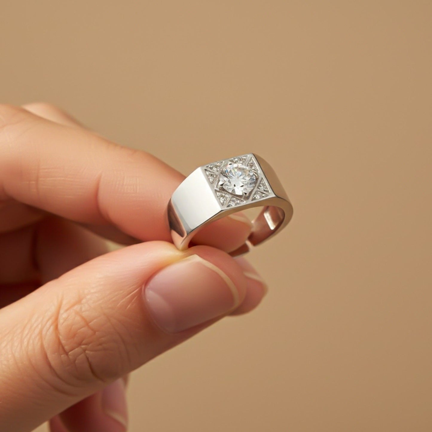 Silver Vintage Ring Band For Him