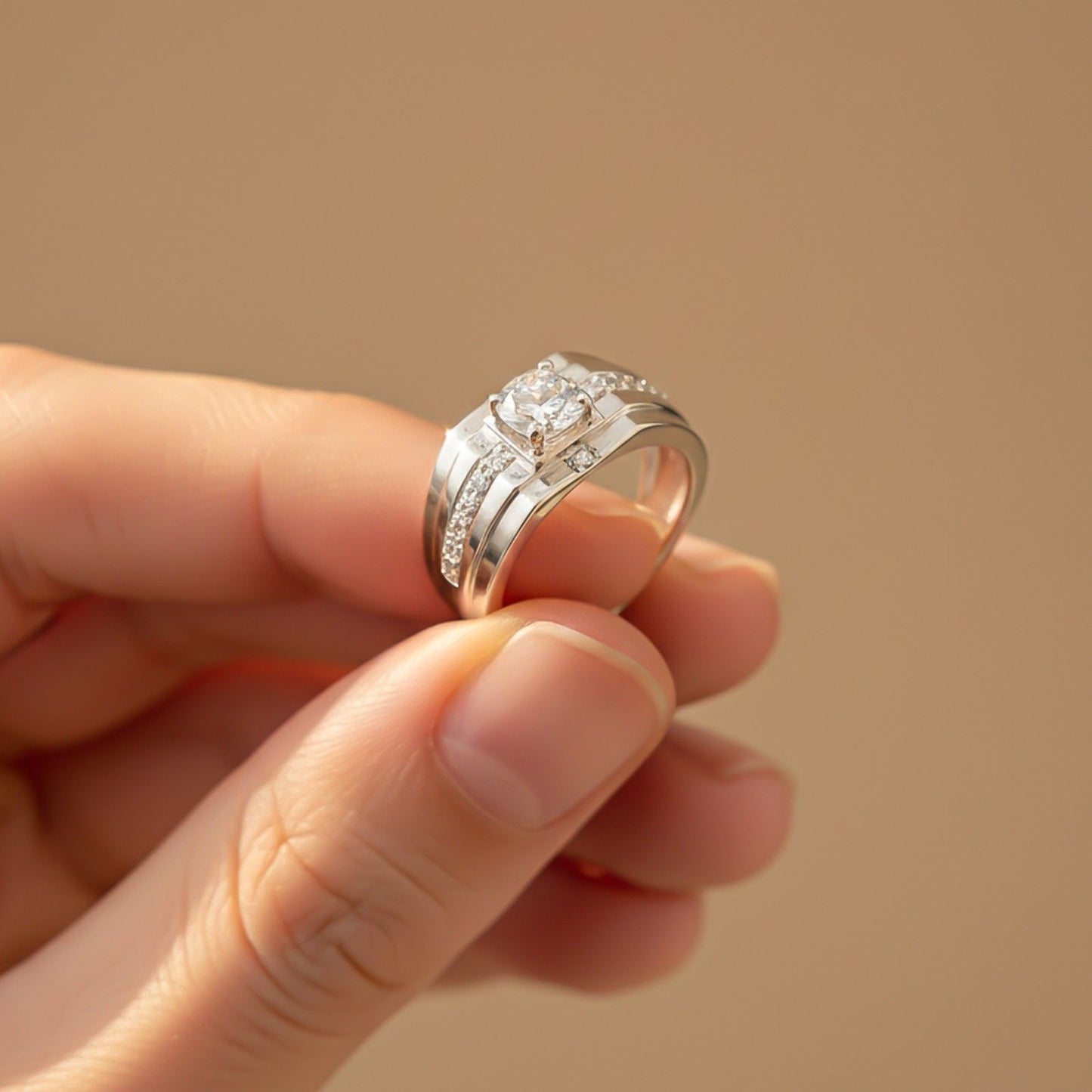 Silver Harmony Ring For Him