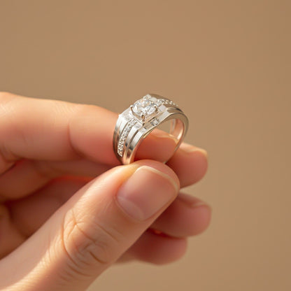 Silver Harmony Ring For Him