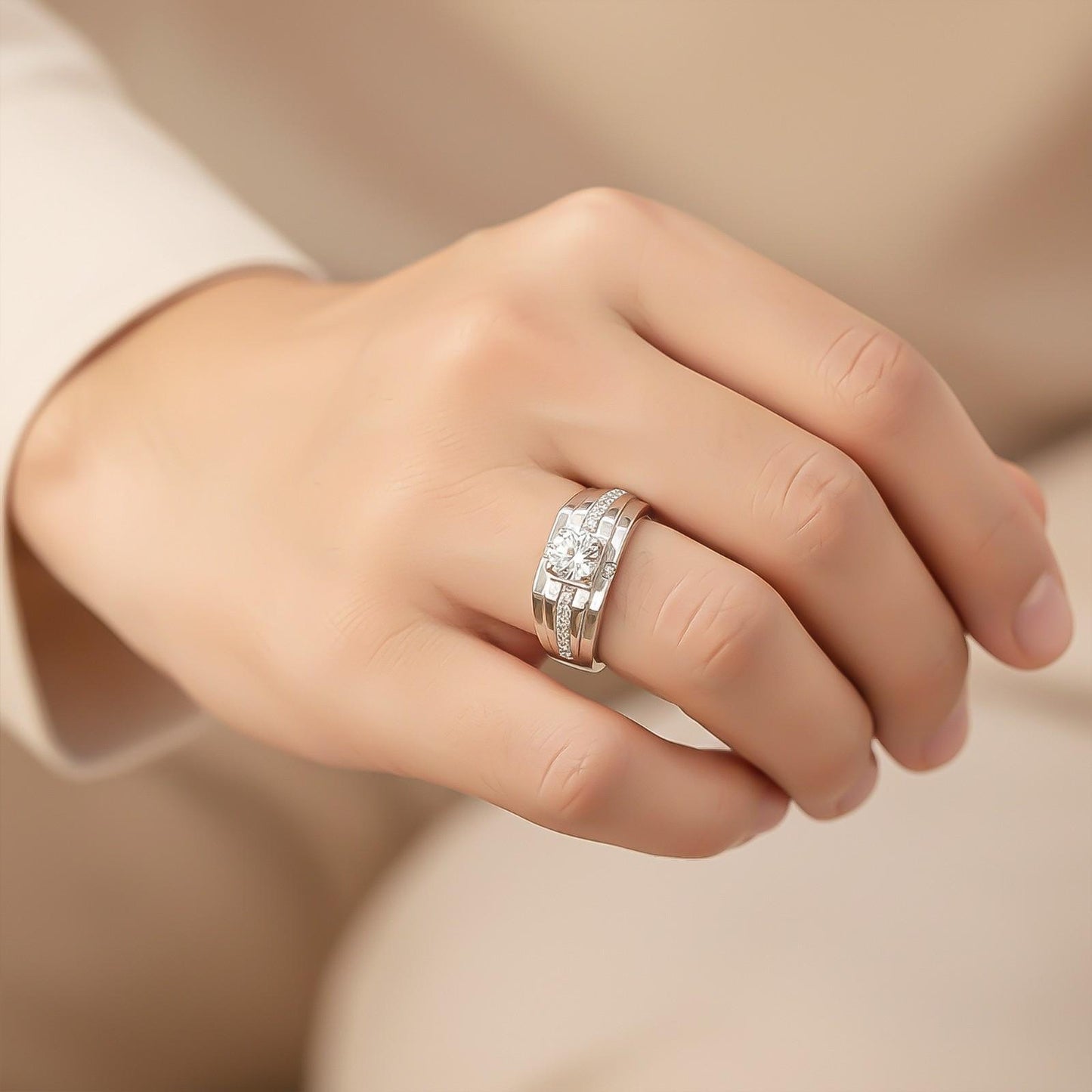 Silver Harmony Ring For Him