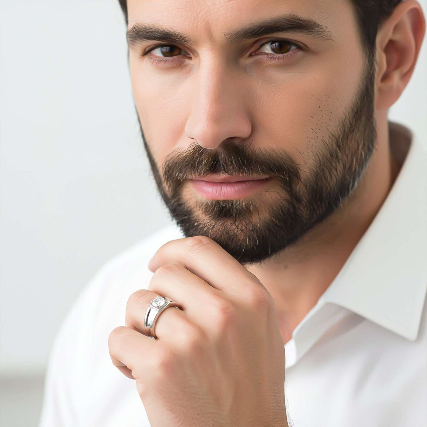 Silver Charming Band For Him