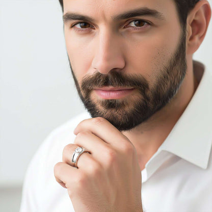 Silver Charming Band For Him
