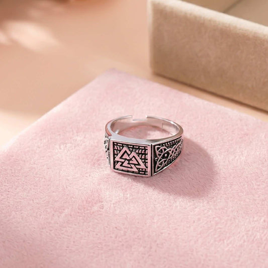 Silver Illuminate Enamel Ring For Him