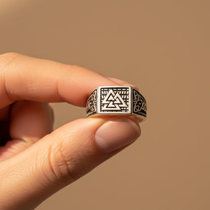 Silver Illuminate Enamel Ring For Him
