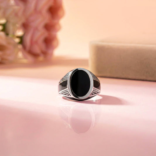 Silver Classic Signet Ring for Men
