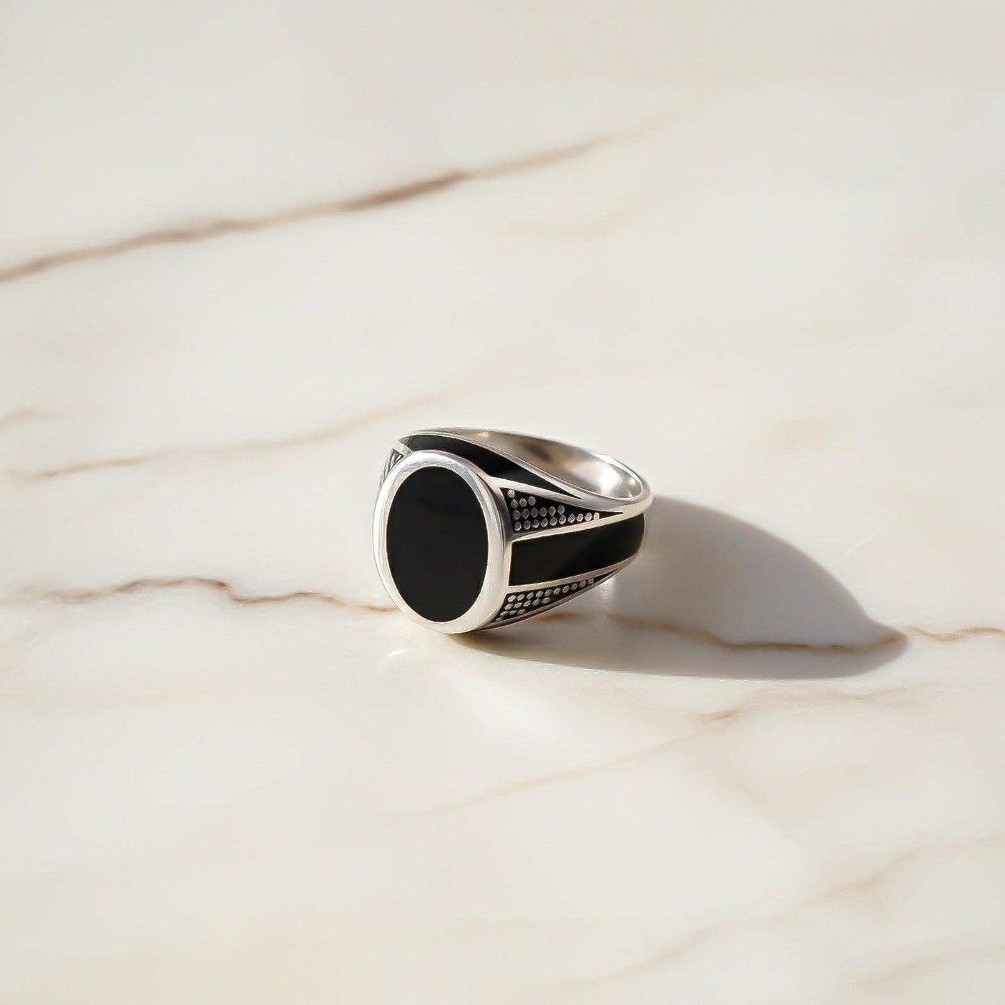 Silver Classic Signet Ring for Men