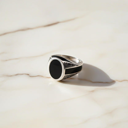 Silver Classic Signet Ring for Men