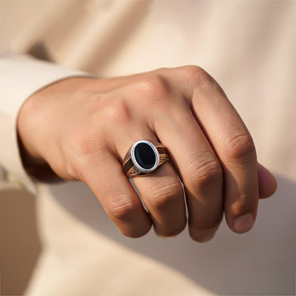 Silver Classic Signet Ring for Men