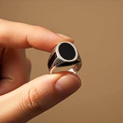 Silver Classic Signet Ring for Men
