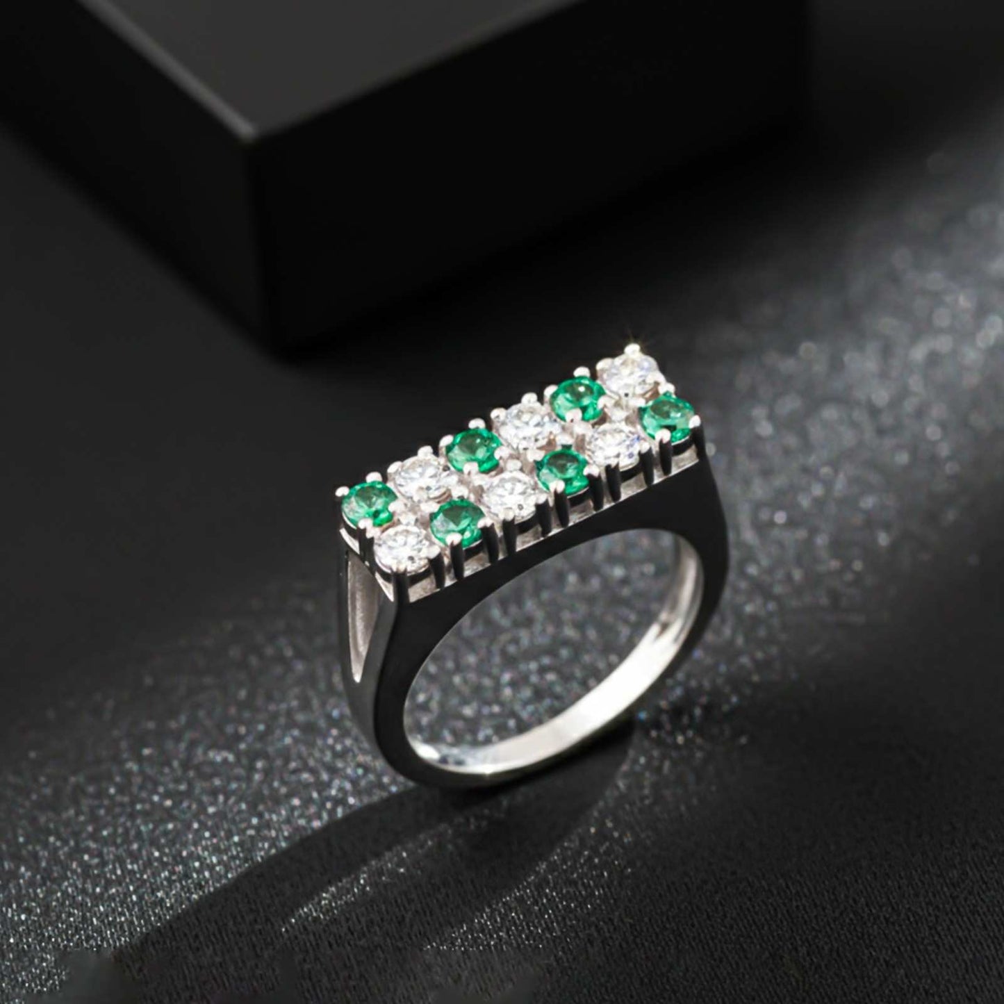 Silver Cluster Statement Ring For Him
