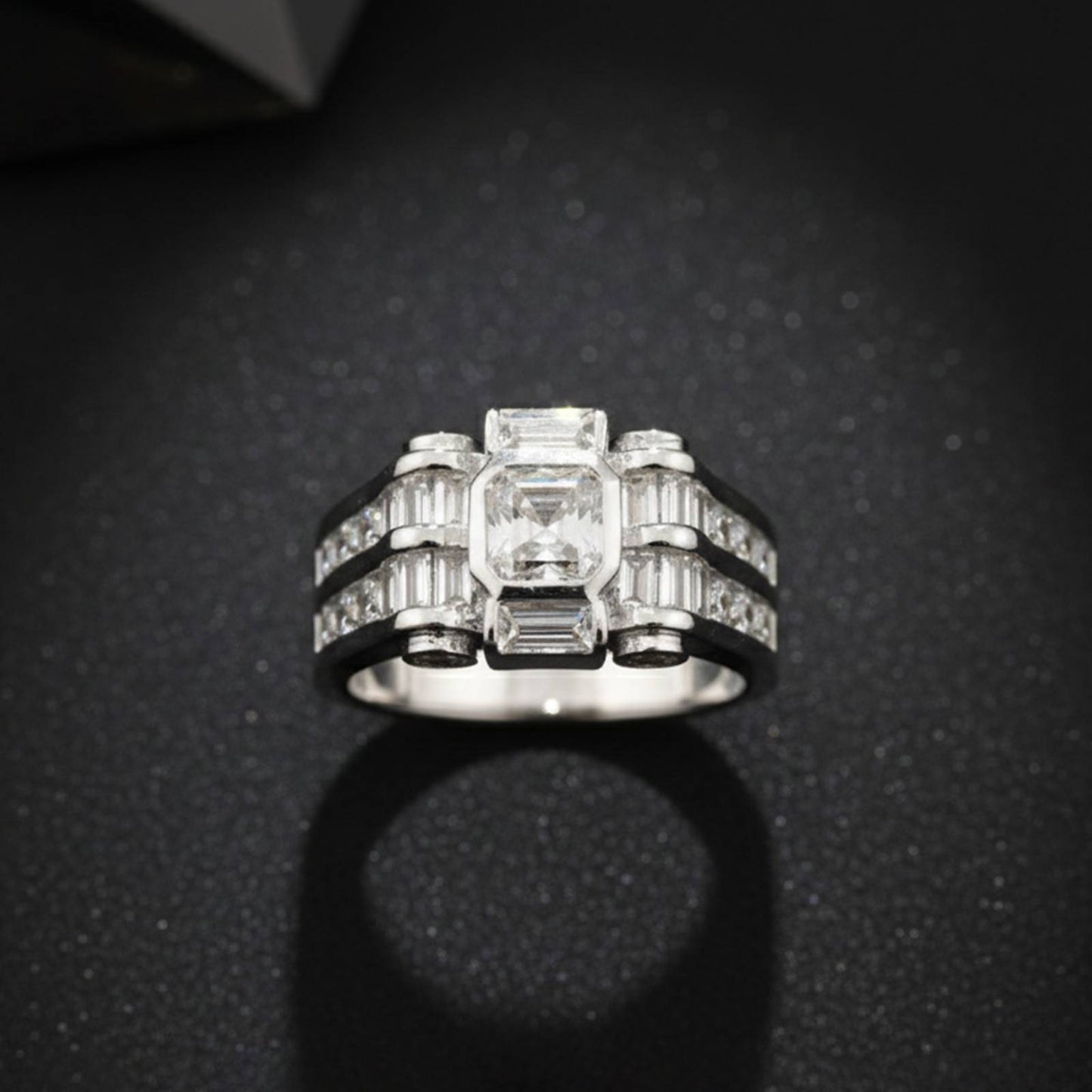Silver Multi-Row Statement Ring for Him