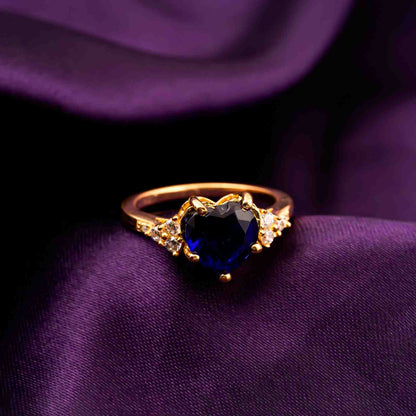Silver Blue Sapphire Romantic Ring