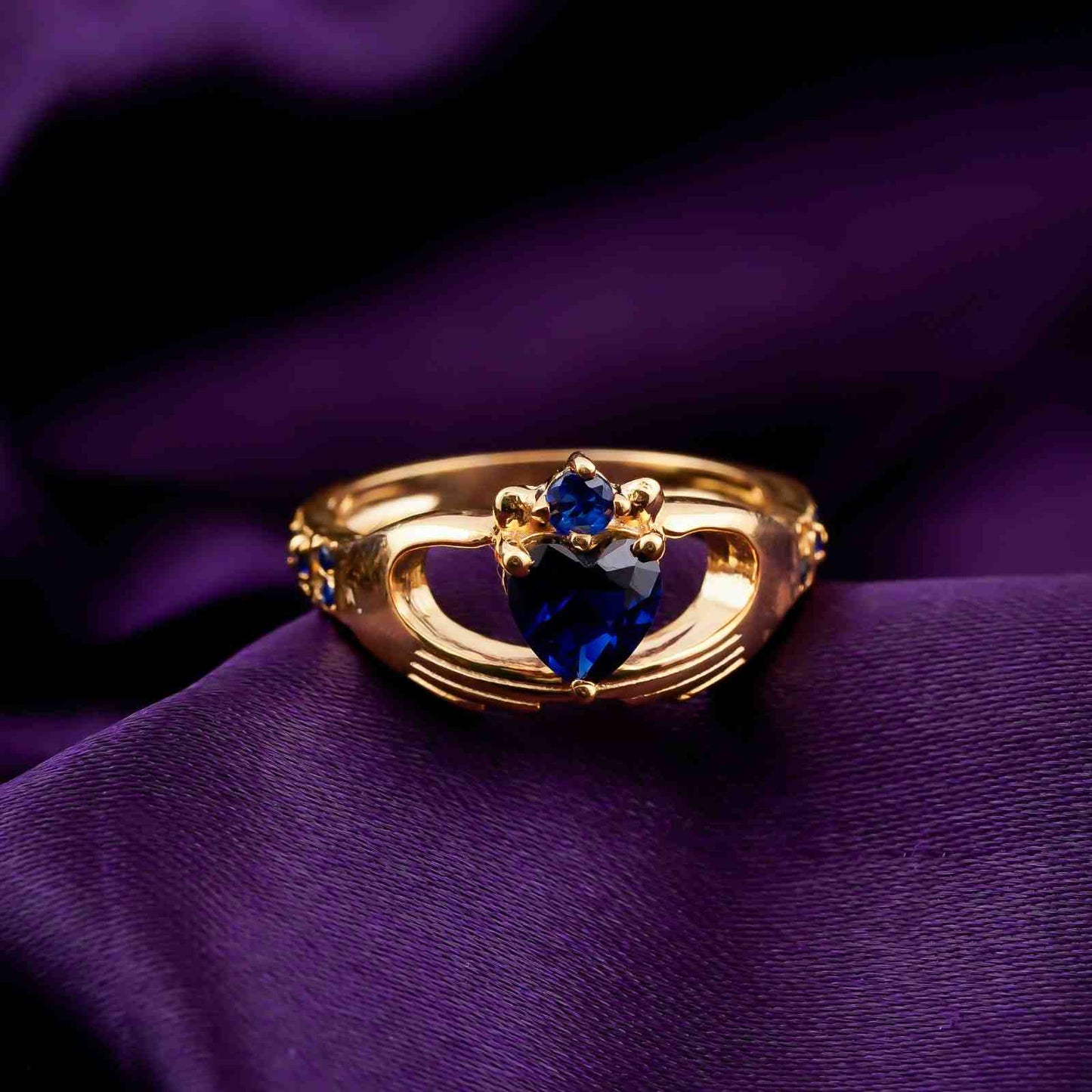 Silver Heart Dual Band Ring for Women