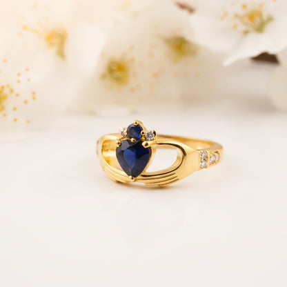 Silver Heart Dual Band Ring for Women