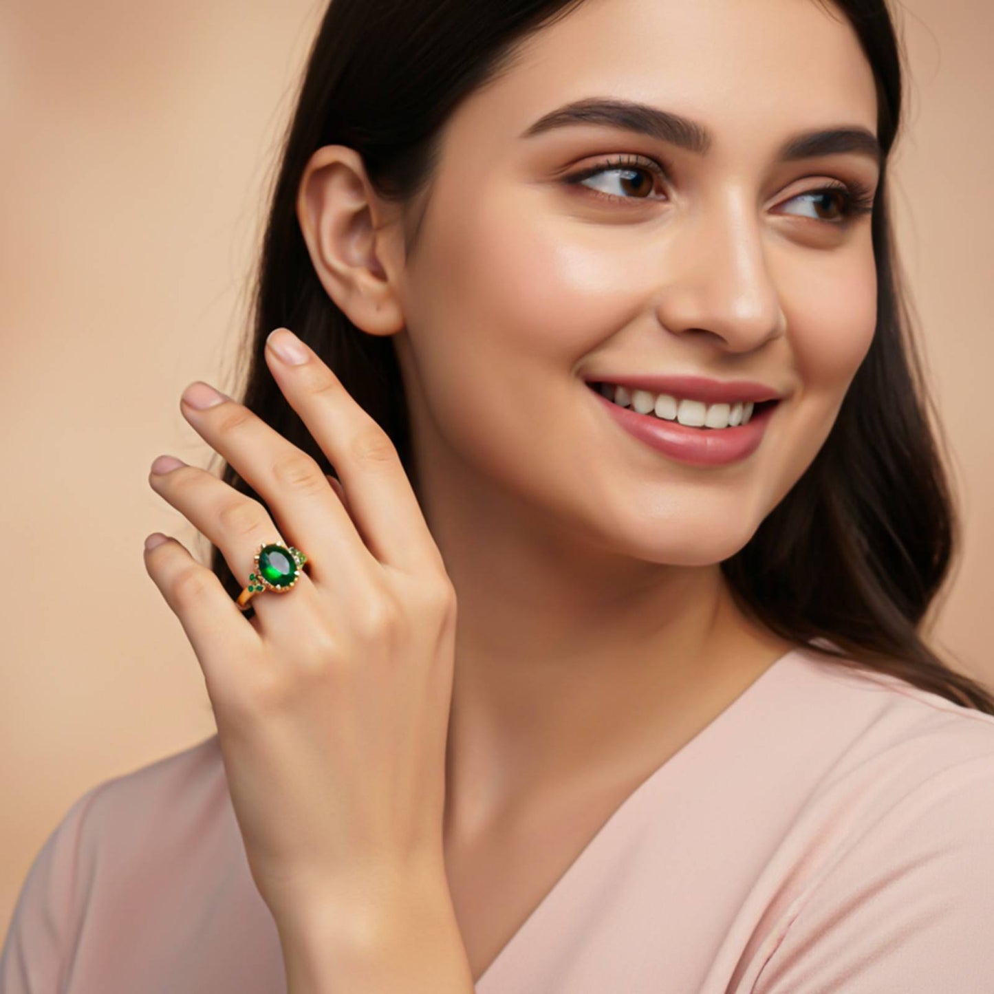 Silver Cluster Ring for Women