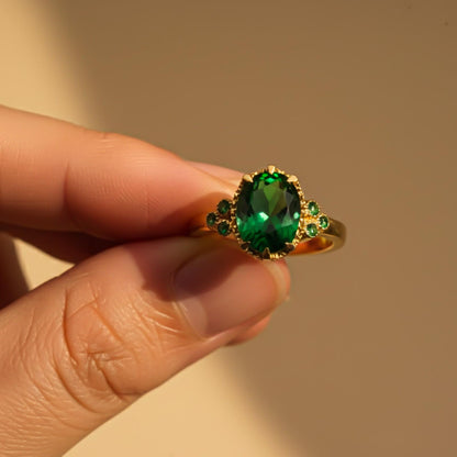 Silver Cluster Ring for Women