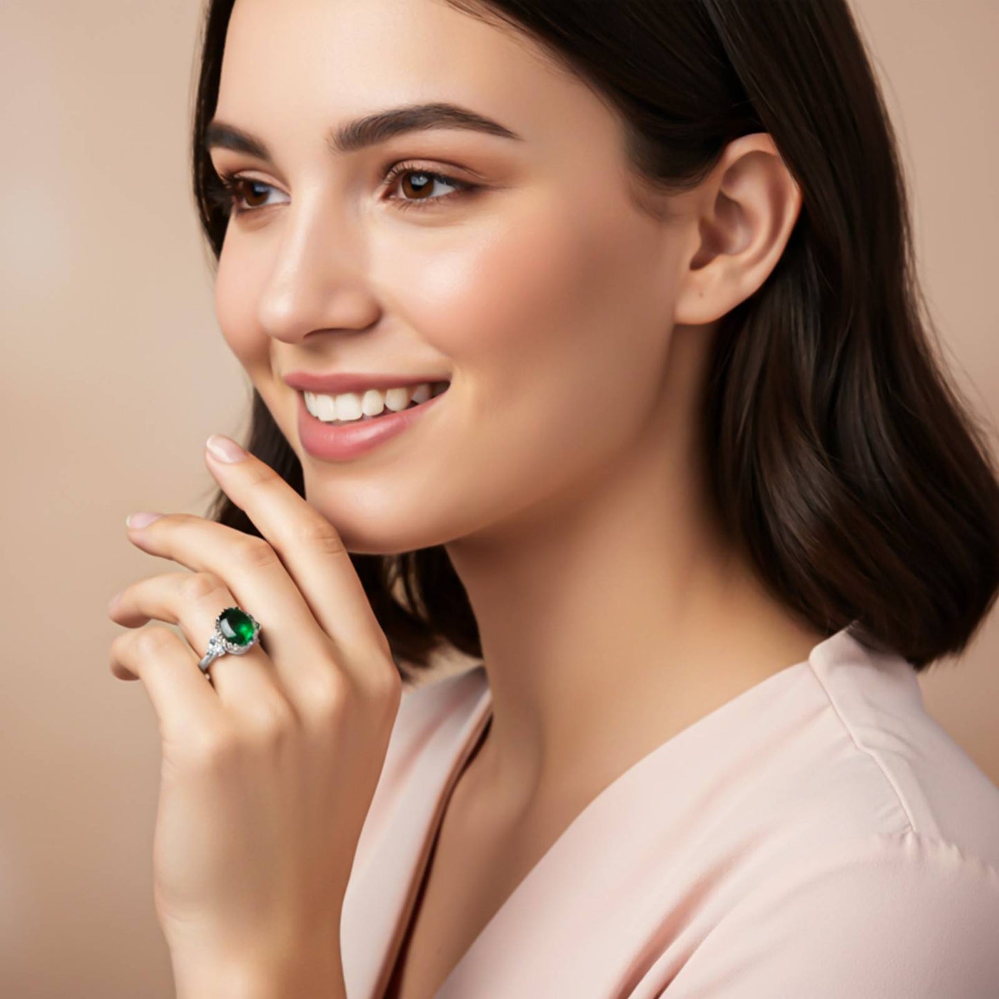 Silver Cluster Ring for Women