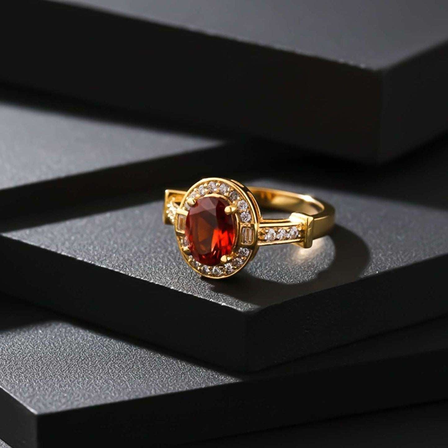 Silver Halo Designer Ring for Women