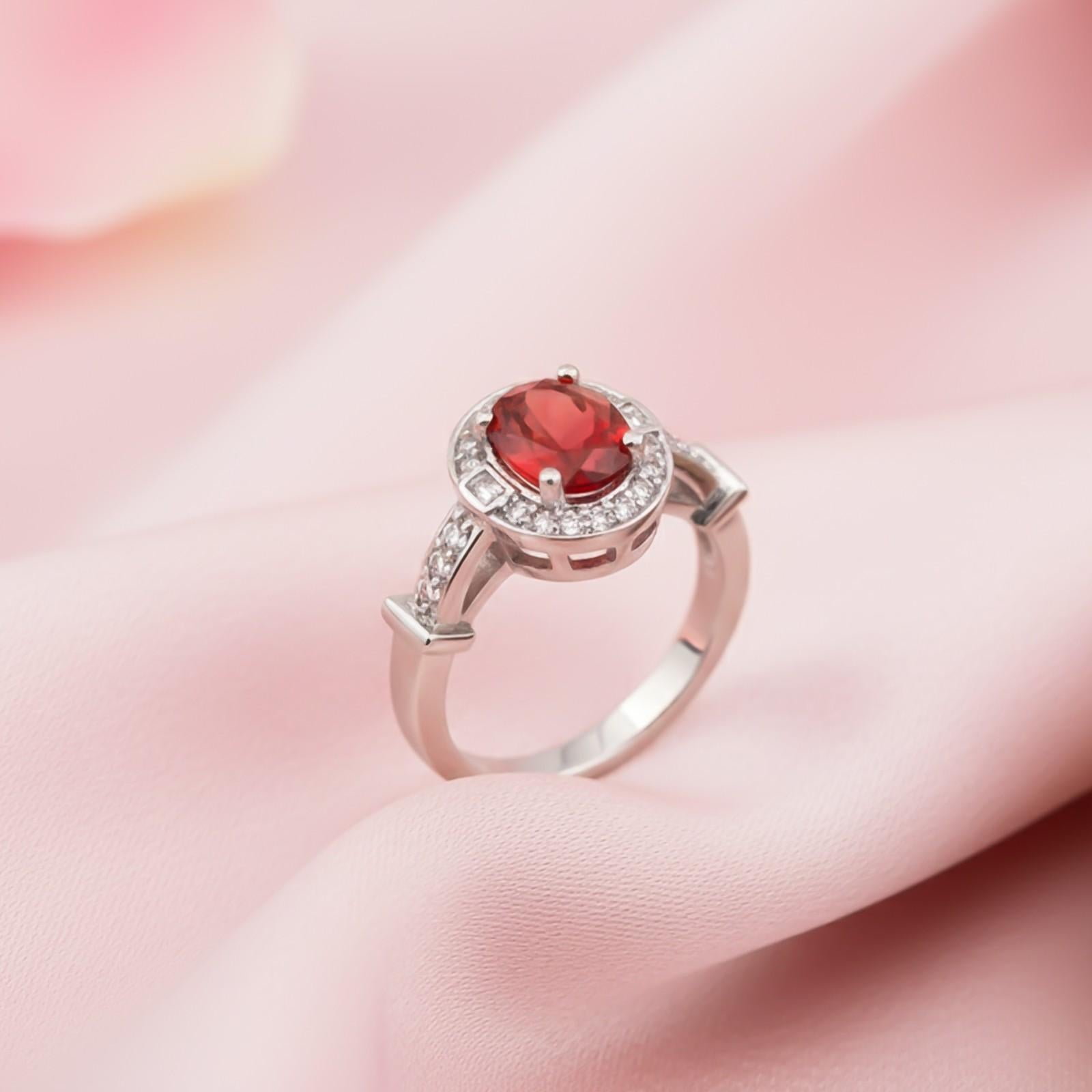 Silver Halo Designer Ring for Women