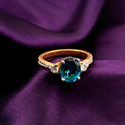 Silver London Blue Topaz Accent Ring