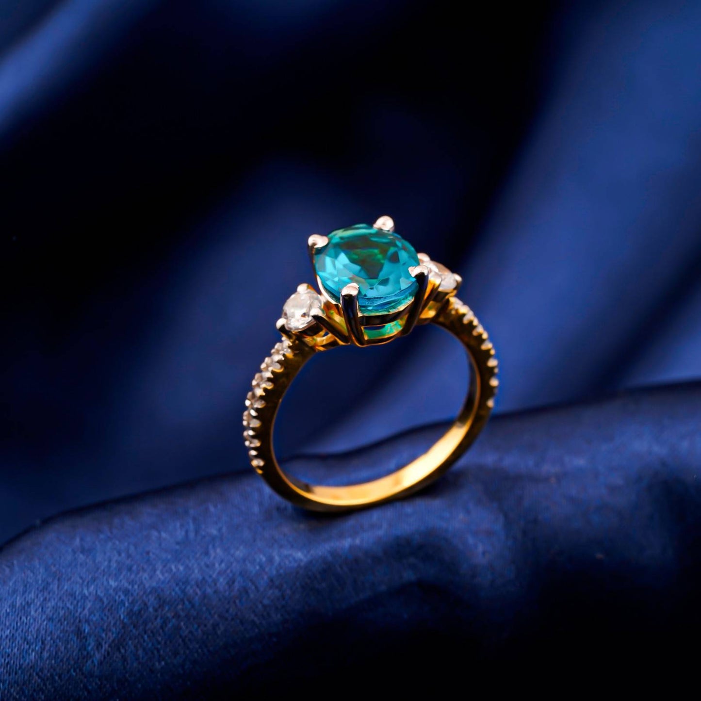 Silver London Blue Topaz Accent Ring